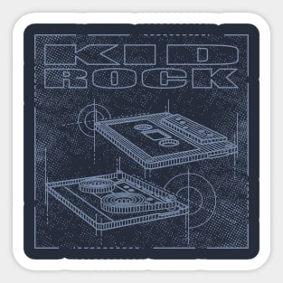 Kid Rock Technical Drawing Sticker